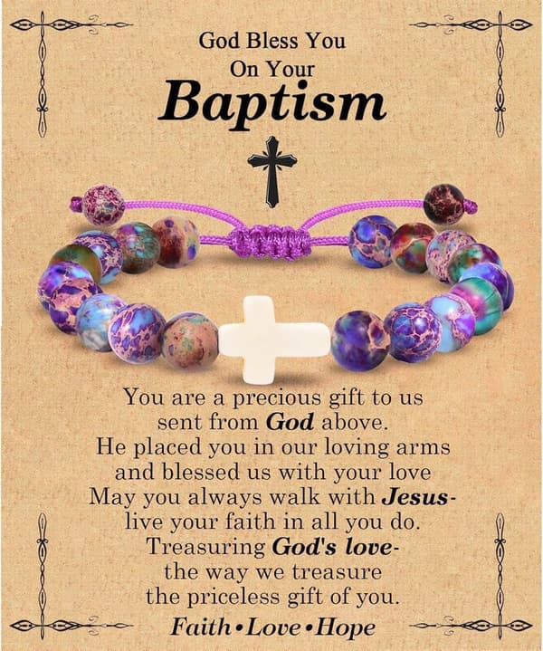 Easter Cross Bracelet for Kids - Perfect for Baptism & Birthdays