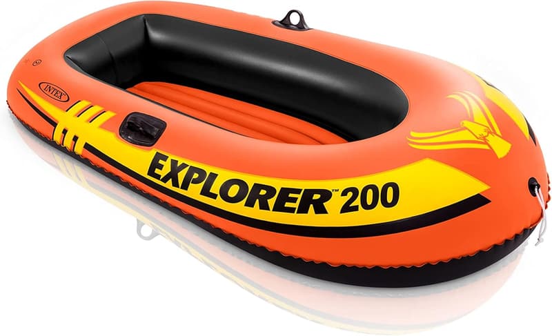 INTEK Explorer Inflatable Boat – Dual Air Chambers & Oar Locks