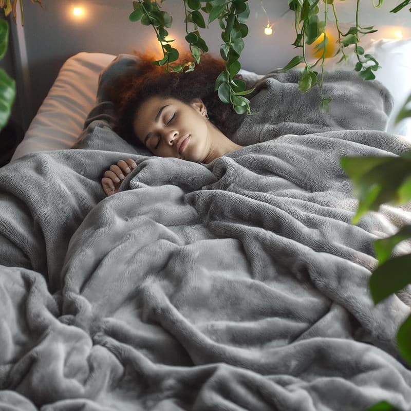Cozy Grey Fleece Bed Blanket - Soft Lightweight Plush, 90x90 inches