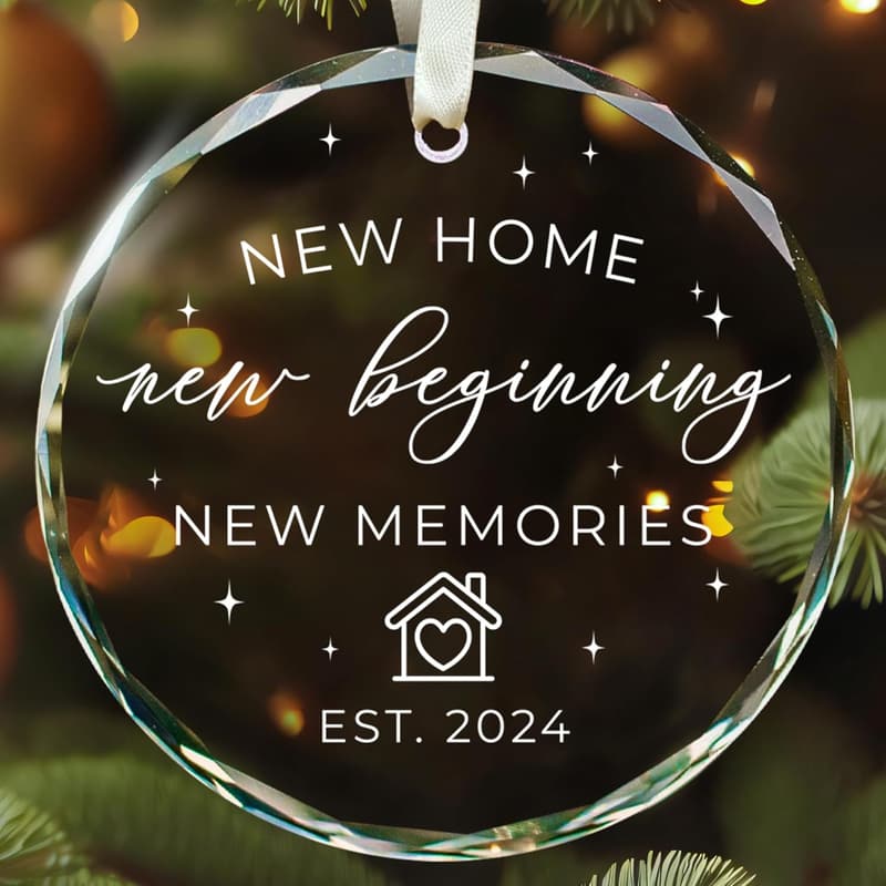 Housewarming Gift - Glass Ornament for Couples