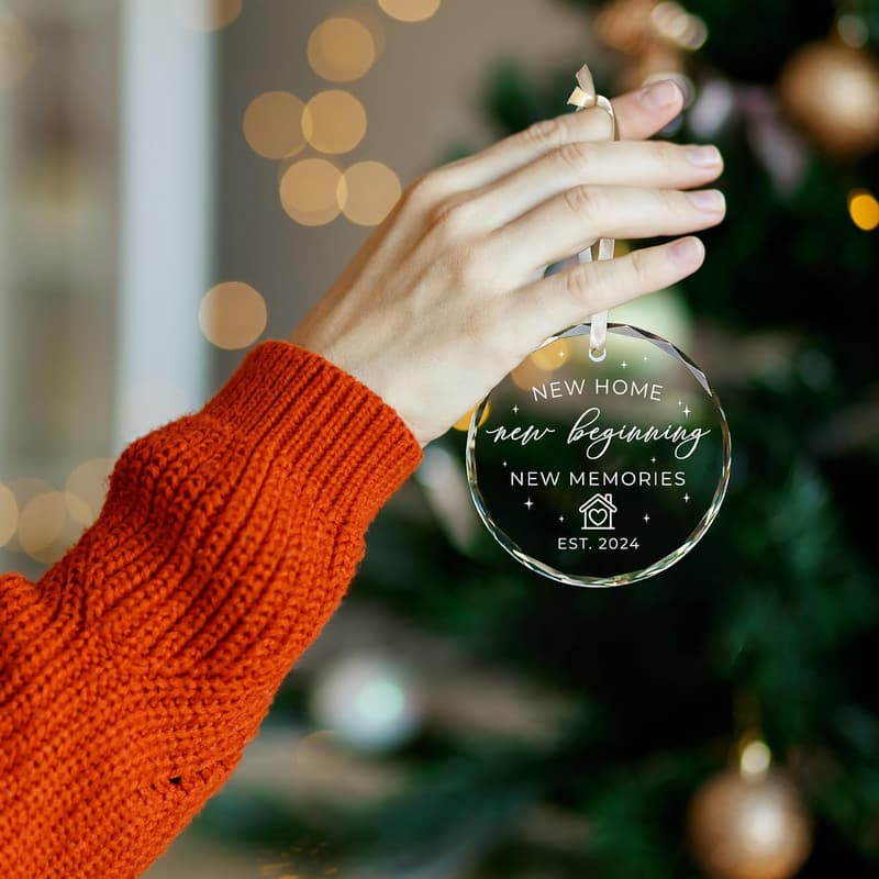 Housewarming Gift - Glass Ornament for Couples