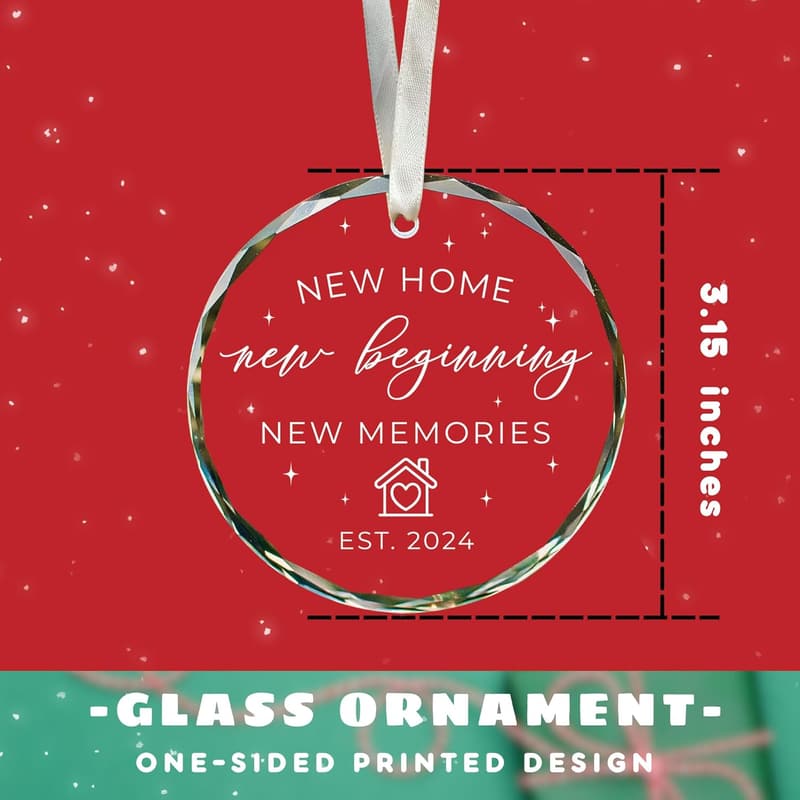 Housewarming Gift - Glass Ornament for Couples