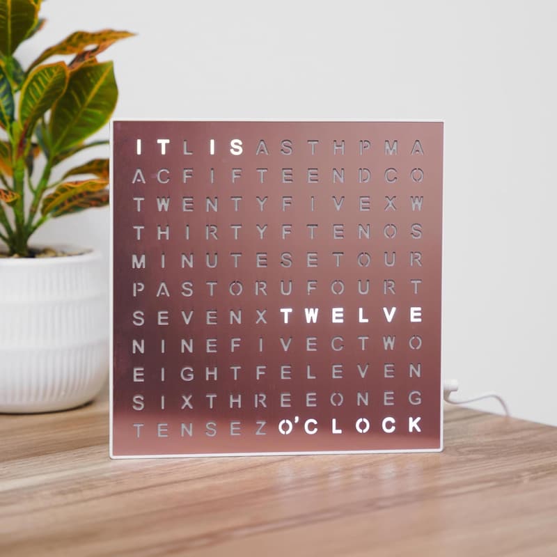 LED Light-Up Word Clock - Modern Design, USB Powered, Home Decor