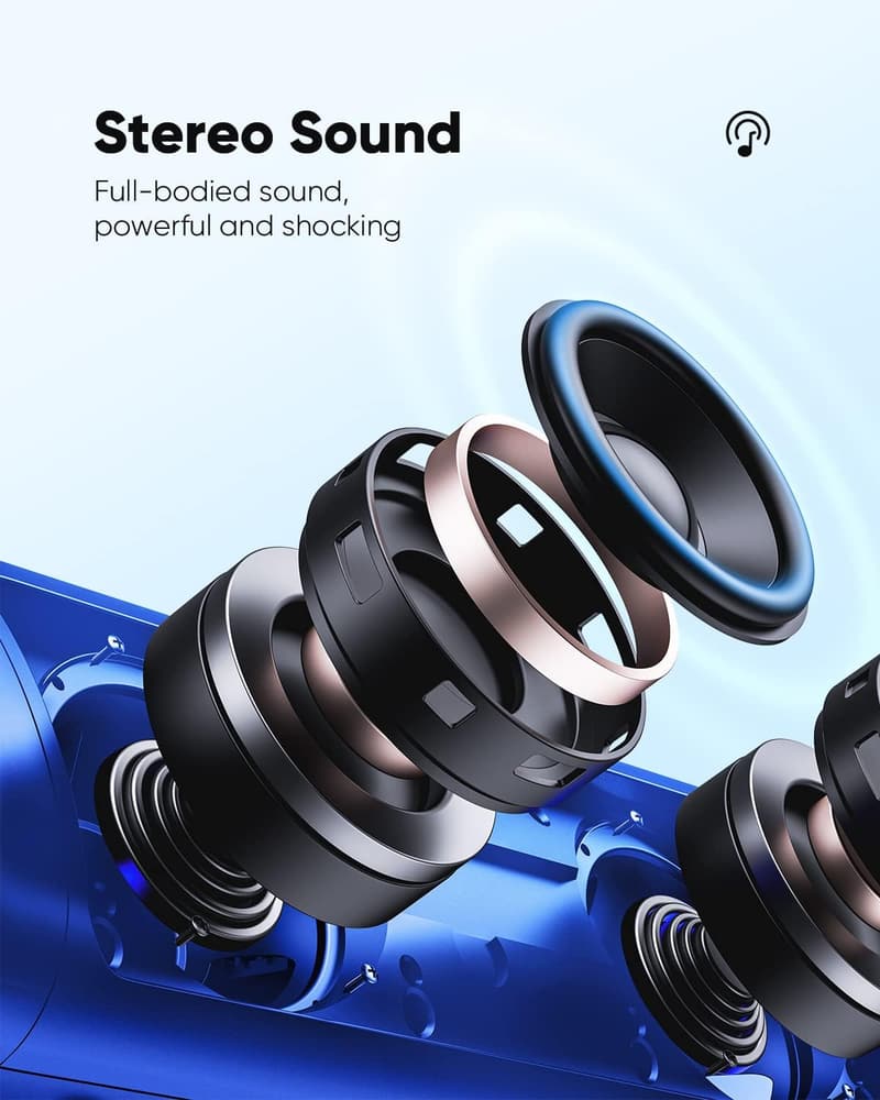 Portable Bluetooth Speakers, HD Sound, Waterproof, 20H Playtime