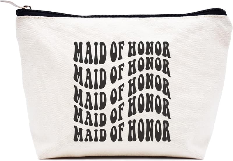 Bridal Shower Makeup Bag for Maid of Honor & Bridesmaids