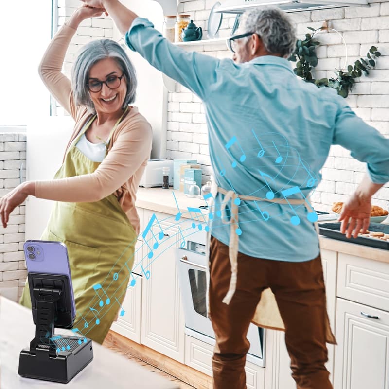 Wireless Charger Phone Stand & Speaker - Unique Birthday Gift for Tech Lovers