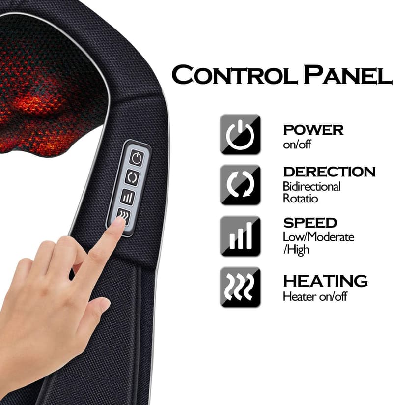 Christmas Shiatsu Neck and Shoulder Massager with Heat for Couples