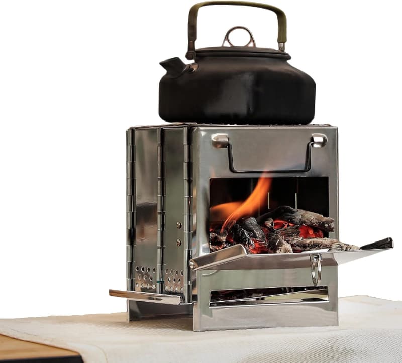Foldable Portable Camping Stove & Grill for Outdoor Use