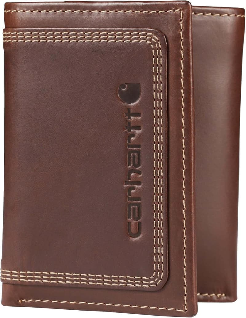 Carhartt Men's Rugged Leather Triple-Stitch Wallet