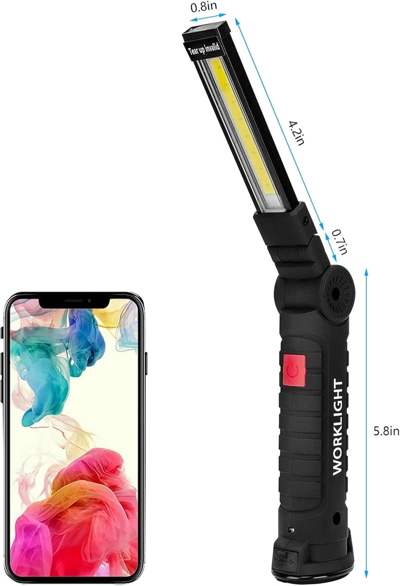Rechargeable LED Work Lights Set - Magnetic Base, 360° Rotation