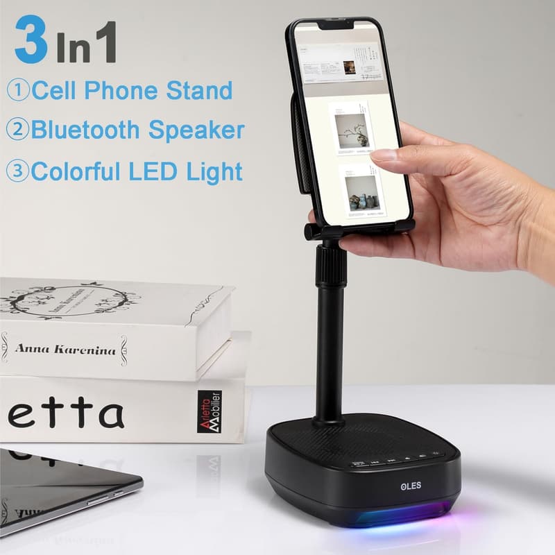 Adjustable Bluetooth Speaker Phone Stand - Unique Birthday Gift for Parents