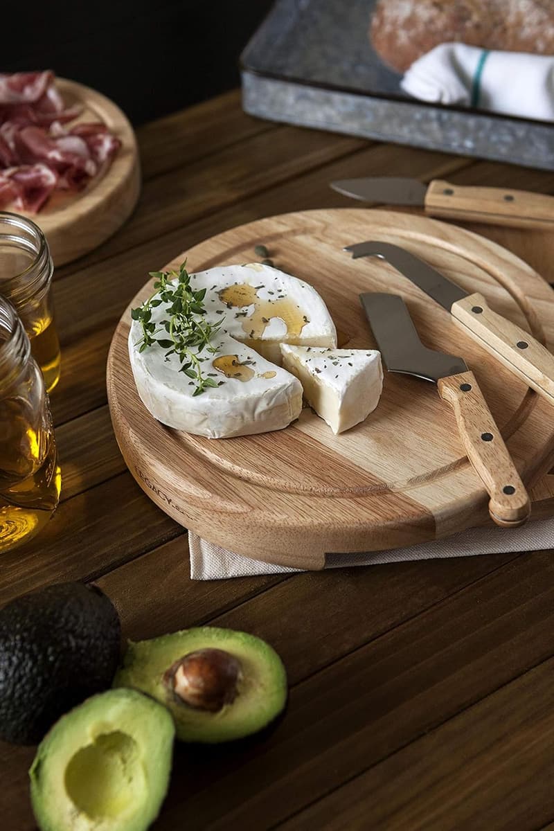Charcuterie Board Set - Parawood Cheese Board & Knife Set