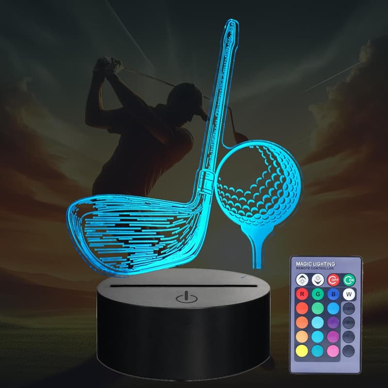 3D Golf Night Light with Remote, Color Changing, Room Décor