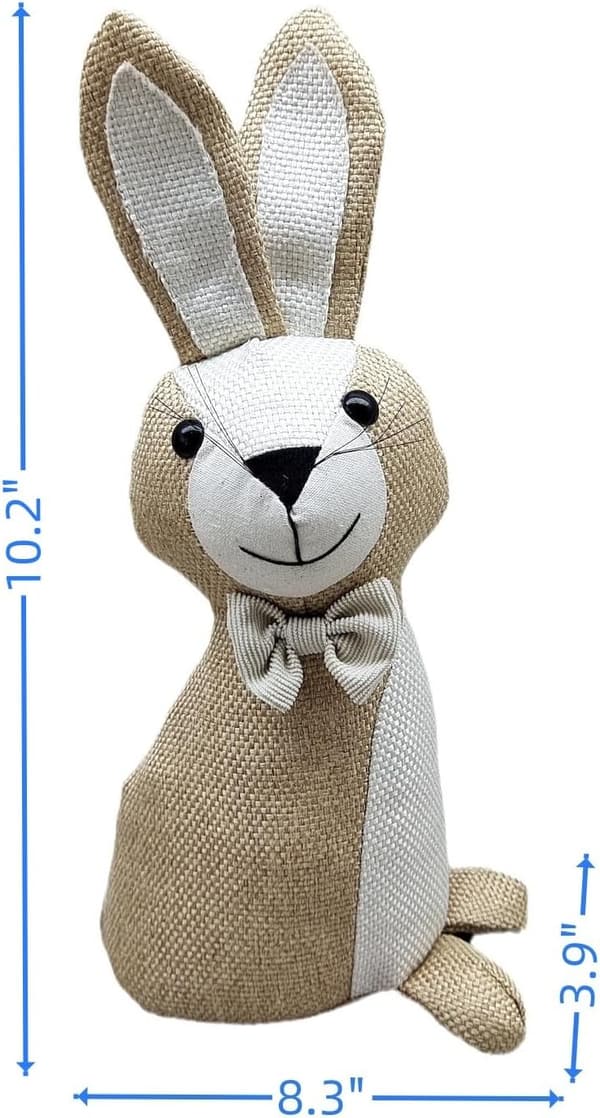 Decorative Fabric Door Stopper - Brown Rabbit Design