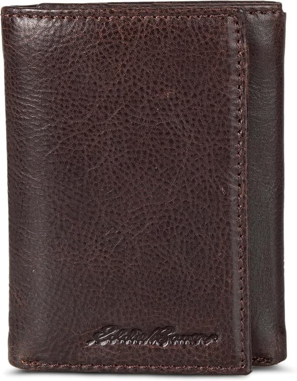 Men's Leather Trifold Wallet by Eddie Bauer