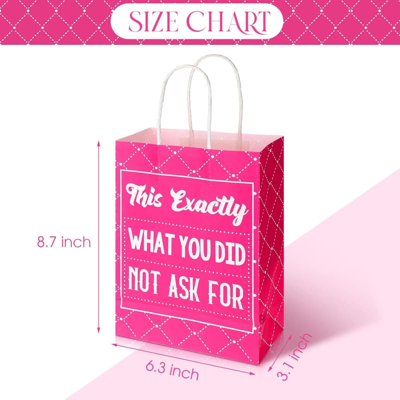Reusable Christmas Gift Bags - 8 Pieces for Adults & Parties