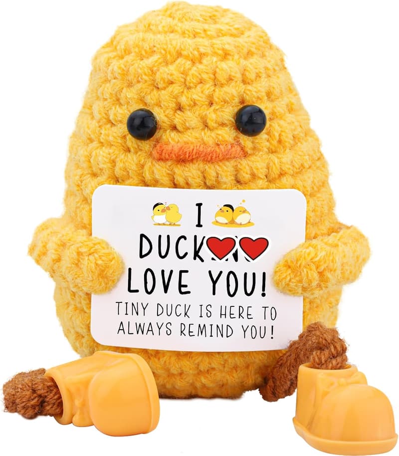 Birthday or Anniversary Handmade Crochet Duck Gift for Couples