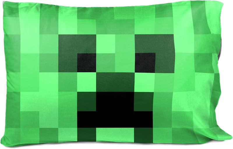 Minecraft Lone Creeper Double-Sided Pillowcase Set for Kids