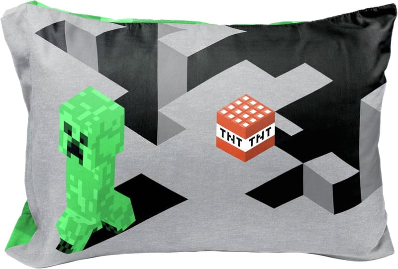 Minecraft Lone Creeper Double-Sided Pillowcase Set for Kids