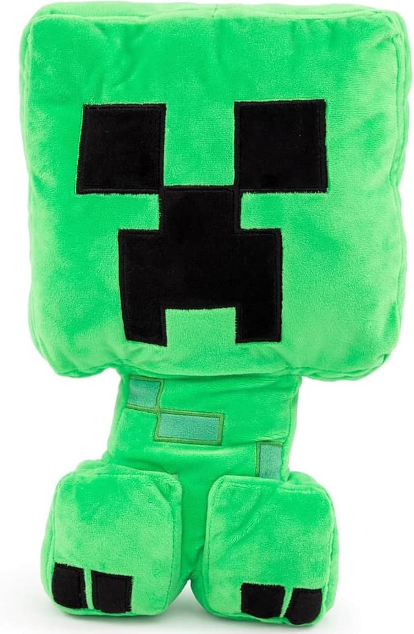 Minecraft Creeper Plush Pillow - Soft Polyester, 16