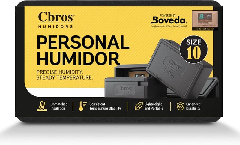 Boveda 69% Humidor with Two-Way Humidity Control