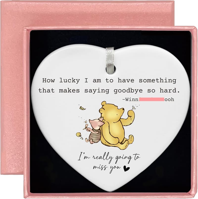 Farewell Gift: Heart Shaped Ornament for Neighbors & Friends