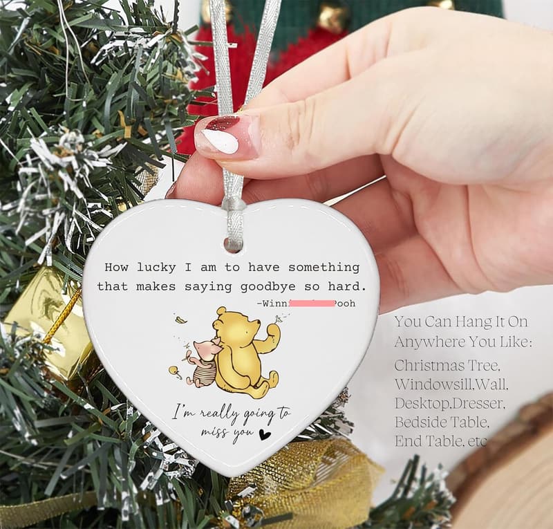 Farewell Gift: Heart Shaped Ornament for Neighbors & Friends