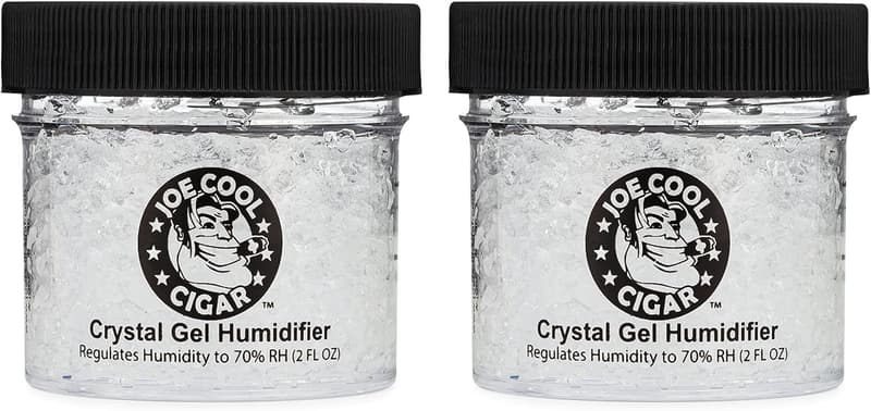 Cigar Humidor Crystal Gel Humidifiers - 2 oz Jars, 2 Pack