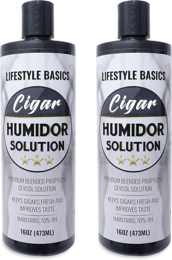 Premium Humidor Solution 16 oz (2-Pack) - 70% RH, Non-Toxic