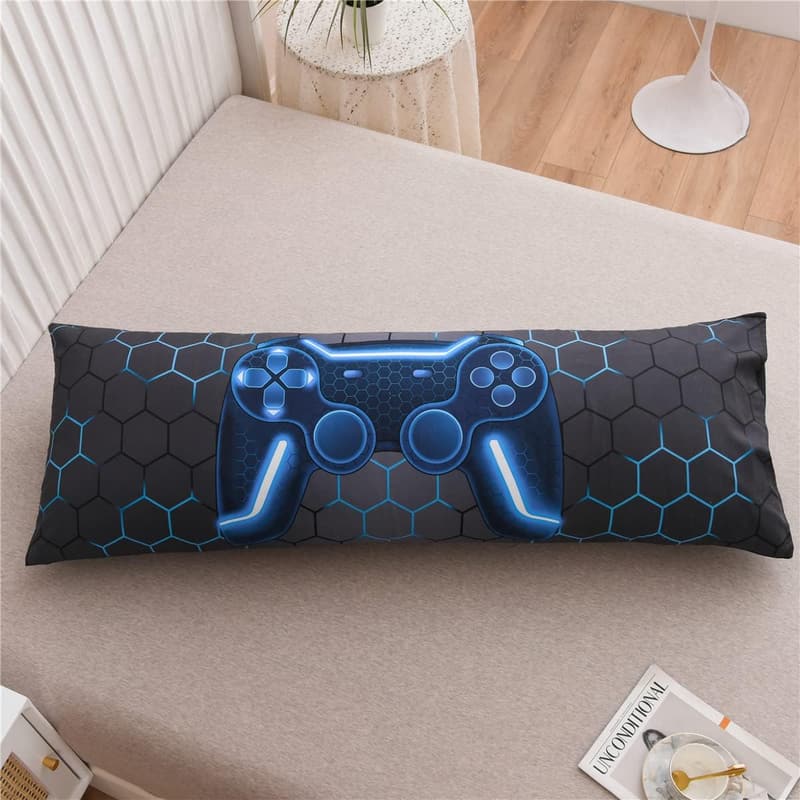 Gaming Body Pillow Cover, 100% Brushed Microfiber, Blue 20