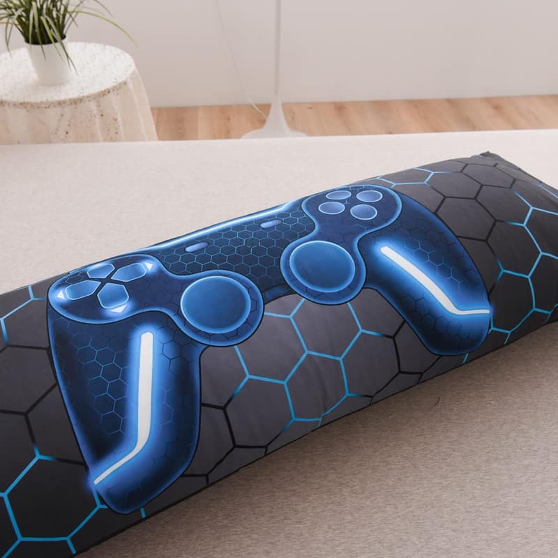 Gaming Body Pillow Cover, 100% Brushed Microfiber, Blue 20