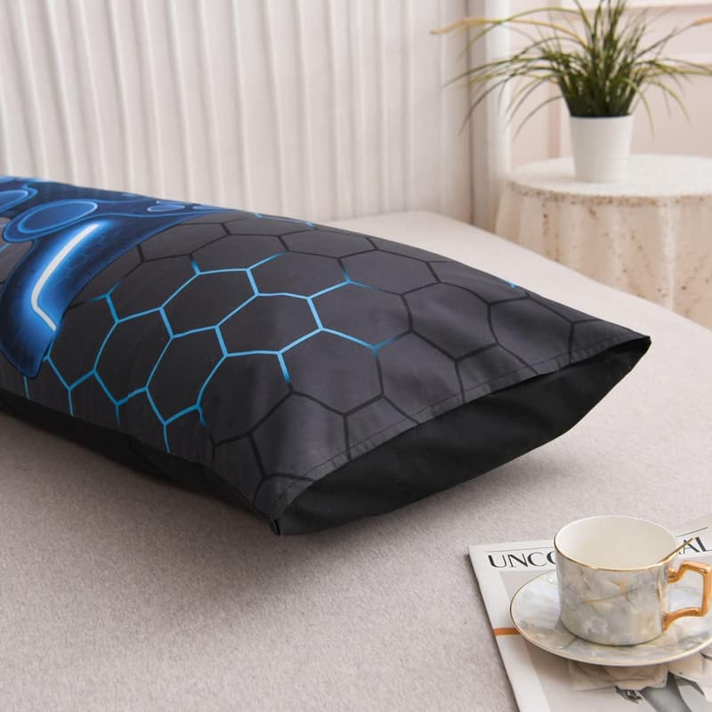 Gaming Body Pillow Cover, 100% Brushed Microfiber, Blue 20