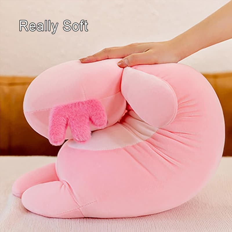 Christmas Axolotl Plush Pillow - Pink Stuffed Toy for Kids (65cm)