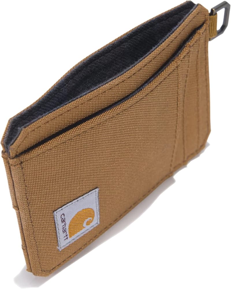 Carhartt Men's Brown Nylon Duck Wallet with Slim Front Pocket