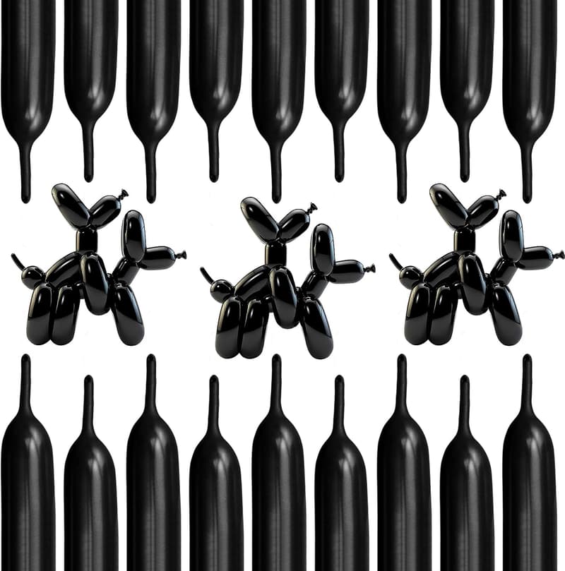 260Q Black Twisting Balloons for Wedding & Birthday Decor