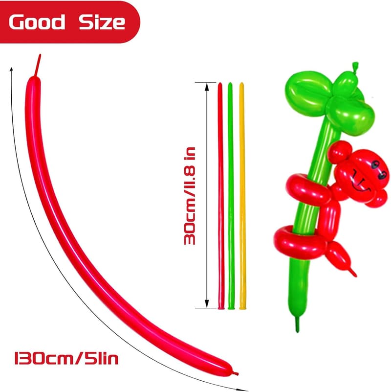 Rainbow Twisting Balloons - 150pcs Skinny Animal Model Kit