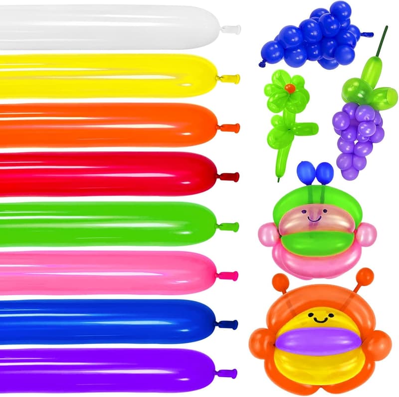 Modeling Balloons Kit for Parties - 100 Long Twisting Latex Balloons
