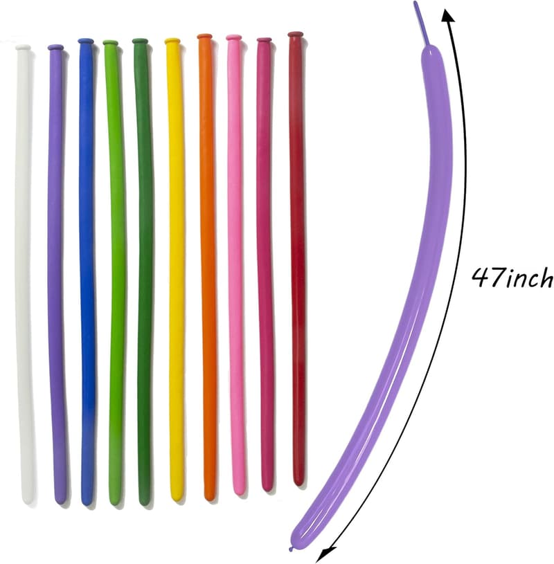 Modeling Balloons Kit for Parties - 100 Long Twisting Latex Balloons