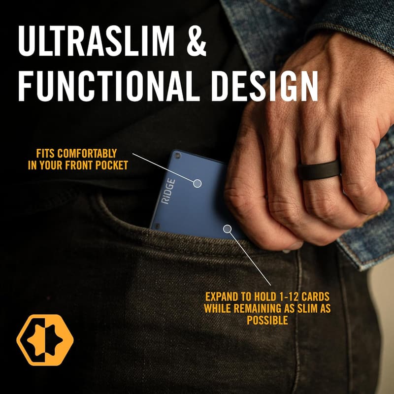Slim Minimalist RFID Wallet for Men - Front Pocket Card Holder