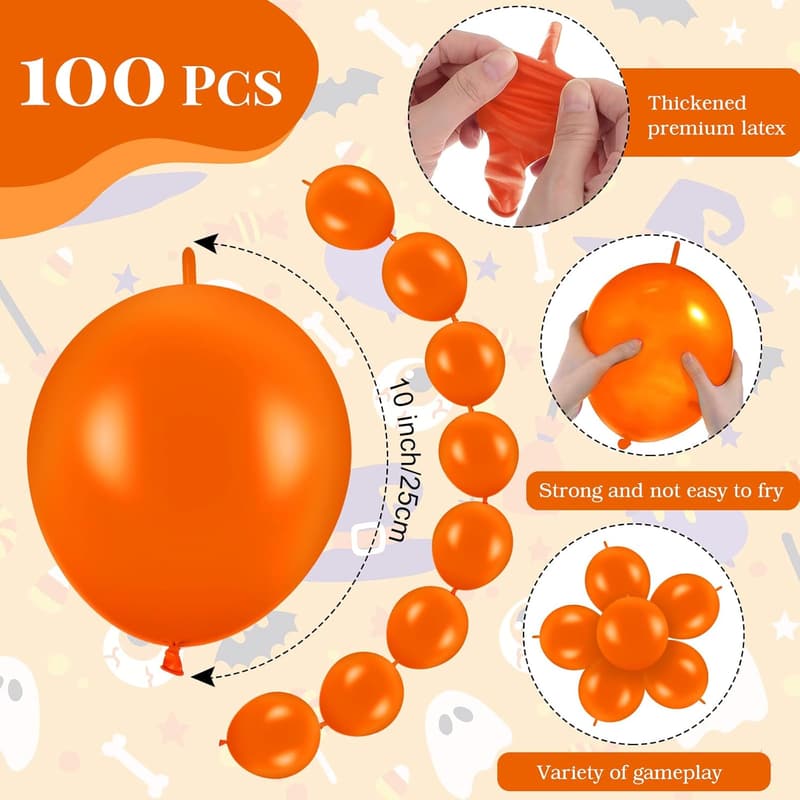 Easter Party 100 Pcs Linkable Latex Balloons Decor