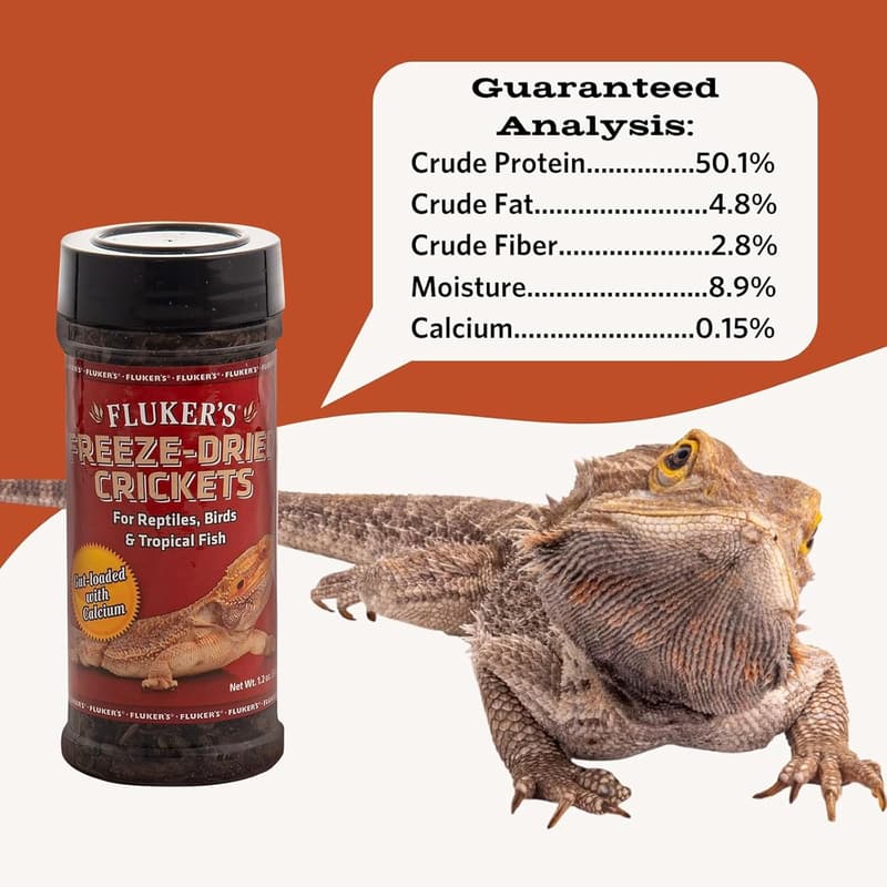 Freeze-Dried Crickets for Reptiles & Birds, 1.2 oz