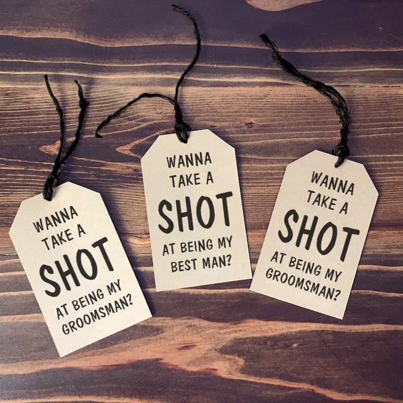Groomsmen Proposal Cards - Set of 10 Funny Tags