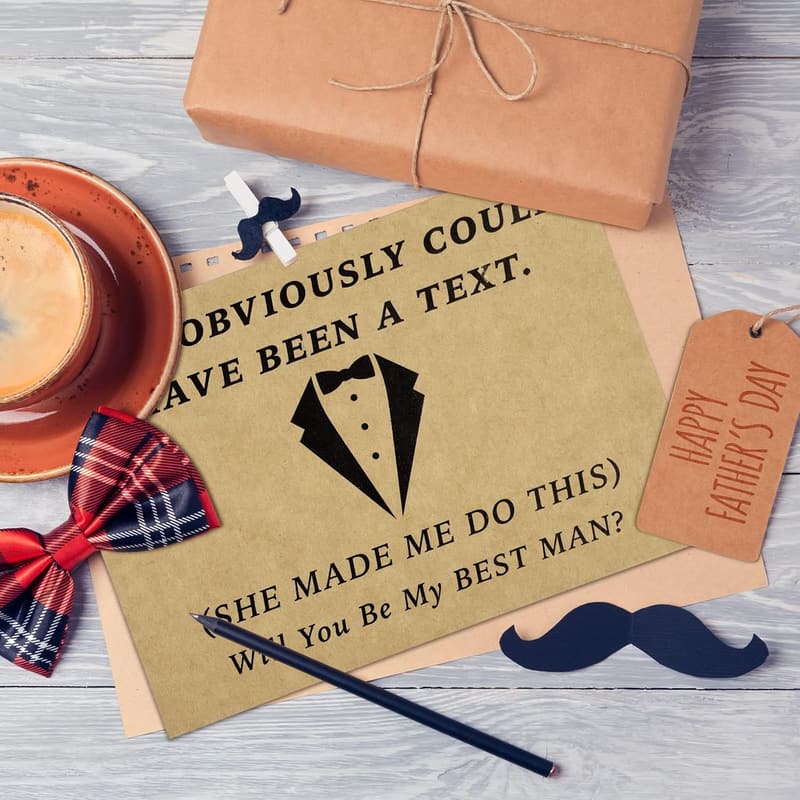 Groomsmen Proposal Card Set - 8 Funny Cards for Weddings