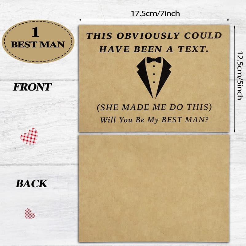 Groomsmen Proposal Card Set - 8 Funny Cards for Weddings