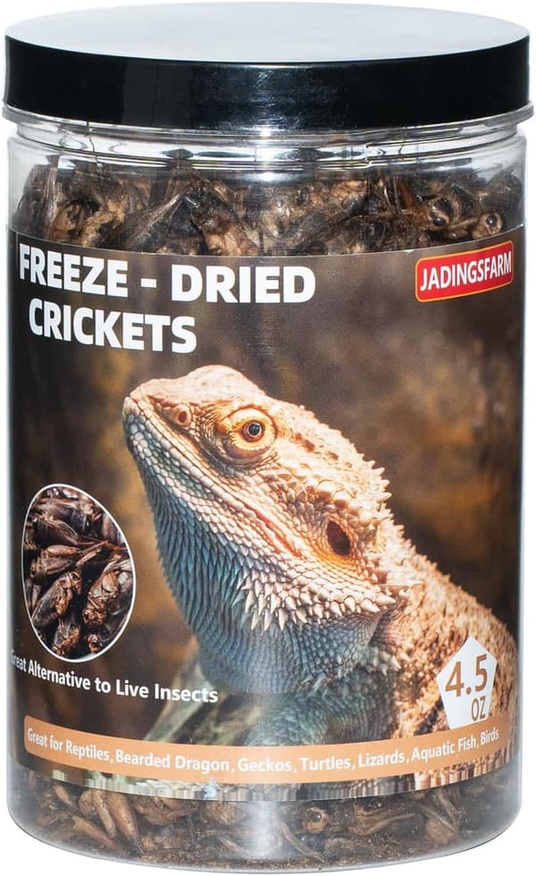 High-Protein Freeze-Dried Crickets for Reptiles & Pets - 4.5 Oz