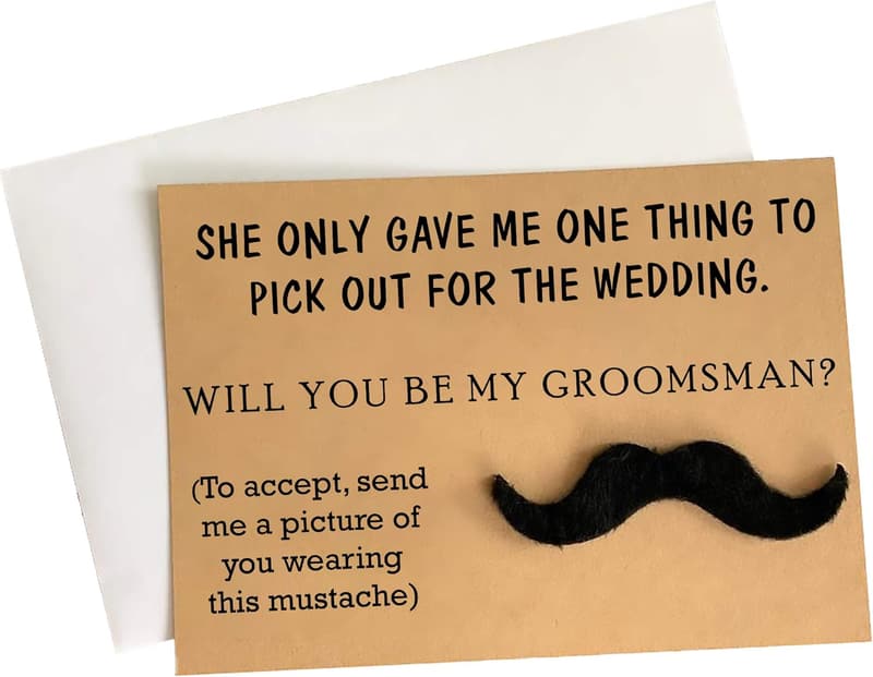 Funny Groomsmen Proposal Cards Set of 8 with Envelopes