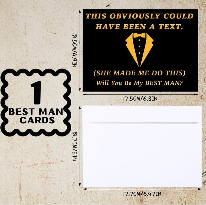 Groomsmen Proposal Cards Set - 8 Funny Wedding Invitations