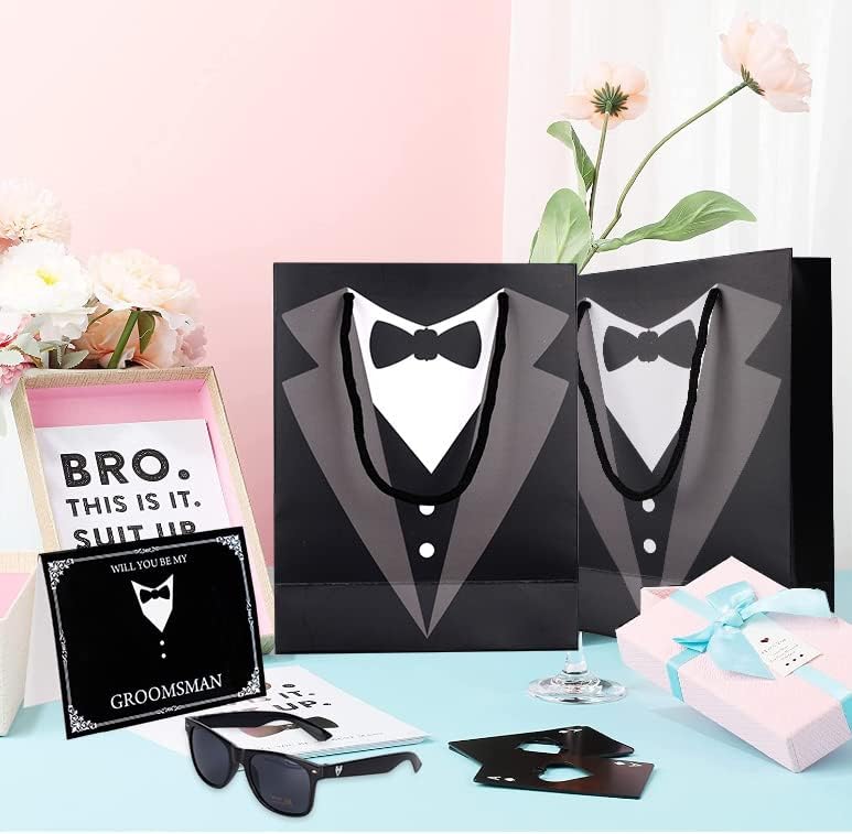 Groomsmen Gift Set: Stainless Steel Flask, Glasses & More
