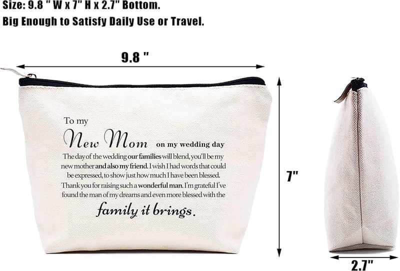 Thank You Gift for Mother of the Groom - Makeup Travel Pouch