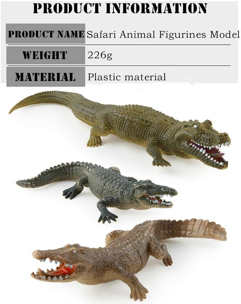Safari Animal Figurines Set – 3PCS Toy Animals for Kids